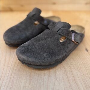 Birkenstock Brown Suede Mules